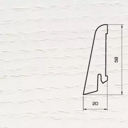 Напольный плинтус  / шпонированный плинтус Ясень беленый
