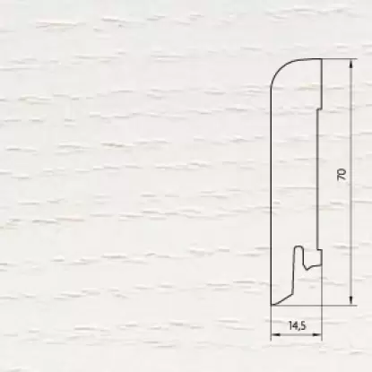 Напольный плинтус  / шпонированный плинтус Ясень беленый