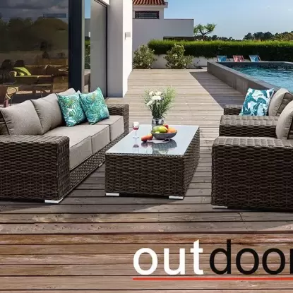 Садовая мебель Комплект мебели из ротанга OUTDOOR Мадейра, коричневый