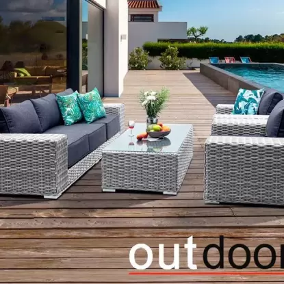 Садовая мебель Комплект мебели из ротанга OUTDOOR Мадейра, светлый микс