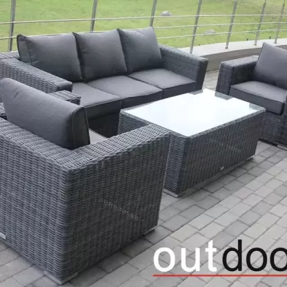 Садовая мебель Комплект мебели из ротанга OUTDOOR Флорида, графит