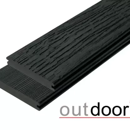 Террасная доска 3D полнотелая STORM/OLD WOOD BLACK черная