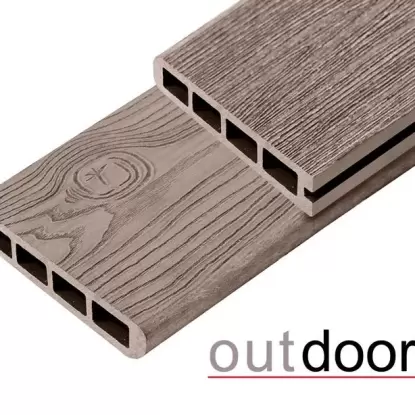 Террасная доска 3D завершающая STORM/OCEAN GREY серая микс