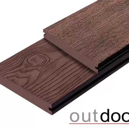 Террасная доска 3D полнотелая STORM/OCEAN BROWN коричневая микс